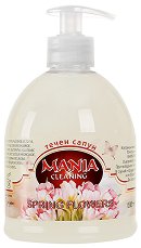 Течен сапун Mania Spring flowers - четка
