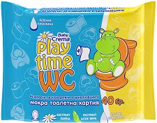 Детска мокра тоалетна хартия Play Time - мляко за тяло
