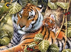 Рисуване по номера Royal & Langnickel - Семейство тигри