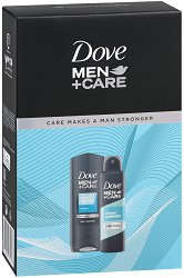 Подаръчен комплект за мъже Dove Clean Comfort - душ гел