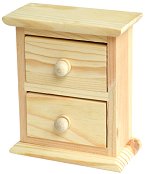 Дървено мини шкафче с 2 чекмеджета Chenfei