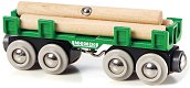 Товарен вагон с трупи Brio - играчка