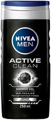 Nivea Men Active Clean Shower Gel - мокри кърпички