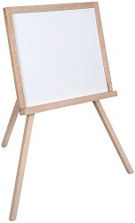 Бяла дъска за рисуване и писане с поставка за маркери