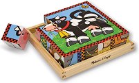 Дървени кубчета Melissa & Doug - Животните от фермата - 