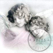 Салфетки за декупаж Sagen Vintage - Ангел и момиче