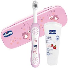 Комплект за почистване на зъби за момичета Chicco - 