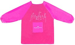 Розова детска престилка за рисуване - Замък