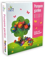 Направи сама Andreu Toys - Цветна градина от помпони - творчески комплект