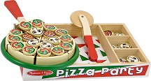 Дървени играчки Melissa & Doug - Пица парти - играчка