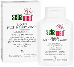 Sebamed Liquid Face & Body Wash - очна линия
