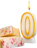 Свещичка за рожден ден - цифра 0 - 
