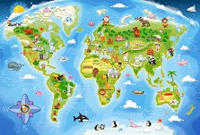 Карта на света - пъзел