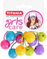 Детски ластици за коса с топчета Titania - четка