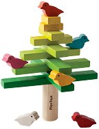 Дървена игра за баланс PlanToys - Дърво с птици - играчка