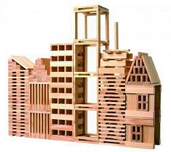 Детски дървен конструктор - творчески комплект