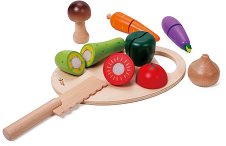 Дървени зеленчуци за рязане Classic World - играчка