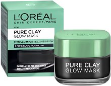 L'Oreal Pure Clay Glow Mask - мокри кърпички