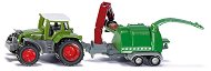 Метален трактор с дробилка за дърва Siku - играчка