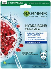 Garnier Pomegranate Hydra Bomb Sheet Mask - самобръсначка