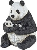 Седнала панда с бебе панда - фигура