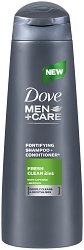 Dove Men+Care Fresh Clean 2 in 1 Fortifying Shampoo & Conditioner - пудра