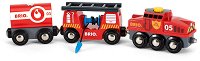 Пожарникарско влакче Brio - играчка