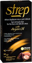 Strep Hair Removal Strips Argan Oil Face And Delicate Areas - душ гел