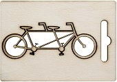 Фигурка от шперплат Слънчоглед - Велосипед за двама