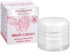 Collagena Rose Natural Night Cream Nourishing & Regenerating - серум