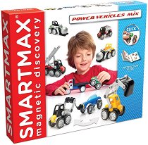 Детски магнитен конструктор SmartMax - Превозни средства - кукла