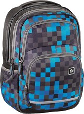 Ученическа раница Allout Bags Blue Pixel - 