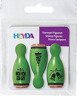 Гумени печати Heyda - Коледен подарък, елха и камбанки - продукт