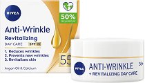 Nivea Anti-Wrinkle + Revitalizing Day Care 55+ - гел