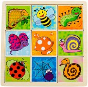 Шарки и форми - Детски дървен пъзел - пъзел