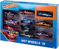 10 метални колички Mattel Hot Wheels - играчка