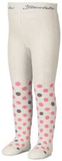 Детски памучен термо чорапогащник - Точки - продукт