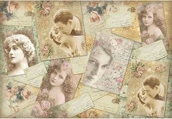Декупажна хартия Stamperia - Романтични картички