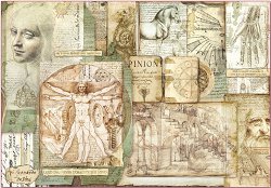 Декупажна хартия Stamperia - Леонардо да Винчи