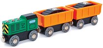 Товарен влак с дизелов локомотив - играчка