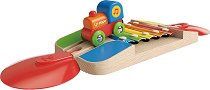 Дървено влакче HaPe - Весел ксилофон - играчка