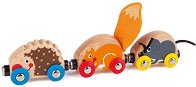 Дървено влакче HaPe - Животни - играчка