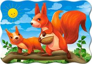 Майка и бебе катерици - Пъзел в нестандартна форма - пъзел