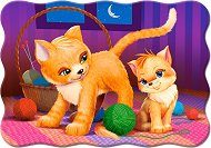 Майка и бебе котенца - Пъзел в нестандартна форма - пъзел