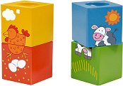 Дървени кубчета Classic World - Животни - 