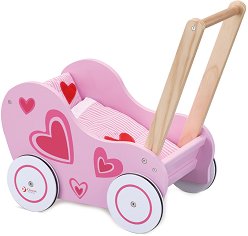 Дървена количка за кукли Classic World - играчка