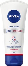 Nivea 3 in 1 Repair Hand Cream - пяна