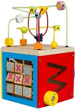 Дървен дидактически дървен куб Classic World - Лабиринт - играчка