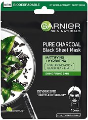 Garnier Pure Charcoal Black Sheet Mask - гел