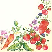 Салфетки за декупаж Maki - Рисувани зеленчуци